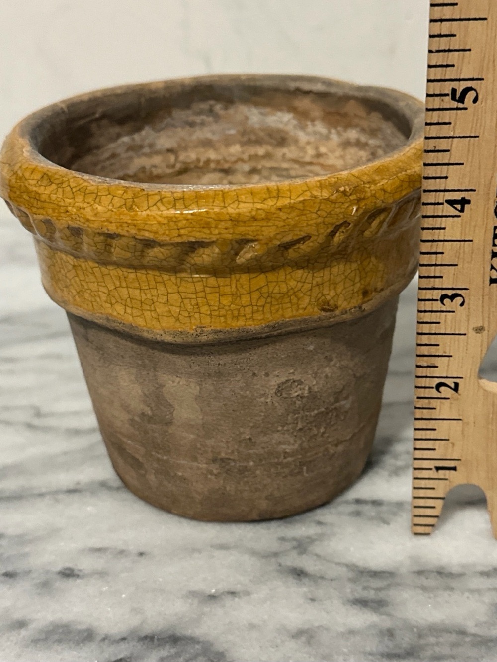 Glazed Yellow-Rim Terracotta Pot RRP Roseville OH - Picture 5 of 10